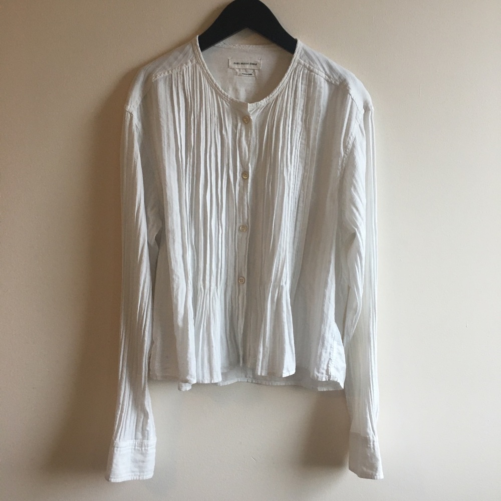 Isabel Marant white cotton blouse top boho